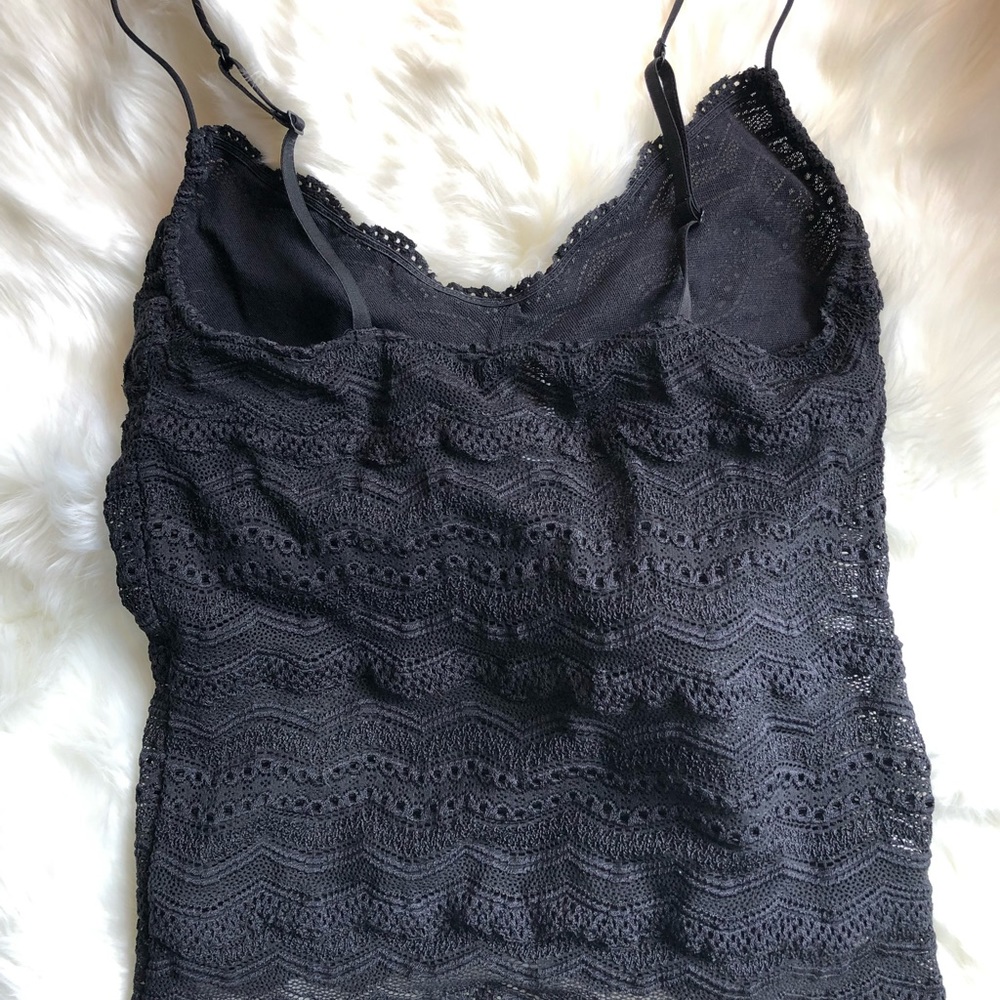 Cosobella black lace bra tank-let